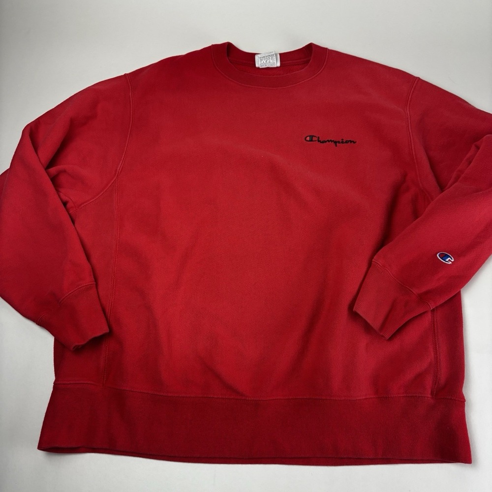 Champion‎ Sweatshirt Mens Extra Large XL Red Reverse Weave Pullover